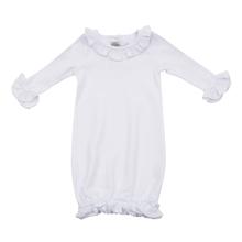 White Ruffle Baby Day Gown
