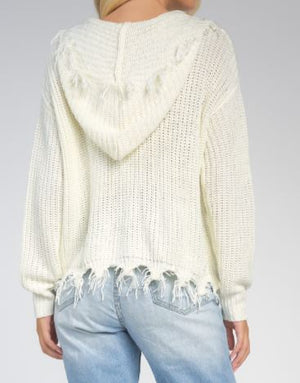 White Sweater with Zipper