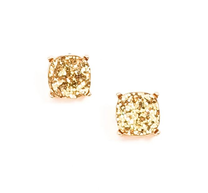 Natasha Earrings in Gold Glitter